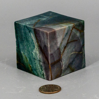 Green Jasper Cube w/t Cut Corner – Cubes