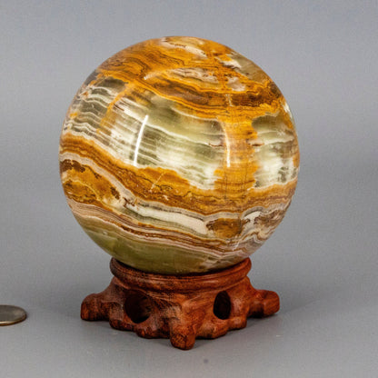 Green Onyx Sphere w/t Stand XL 100mm – Spheres