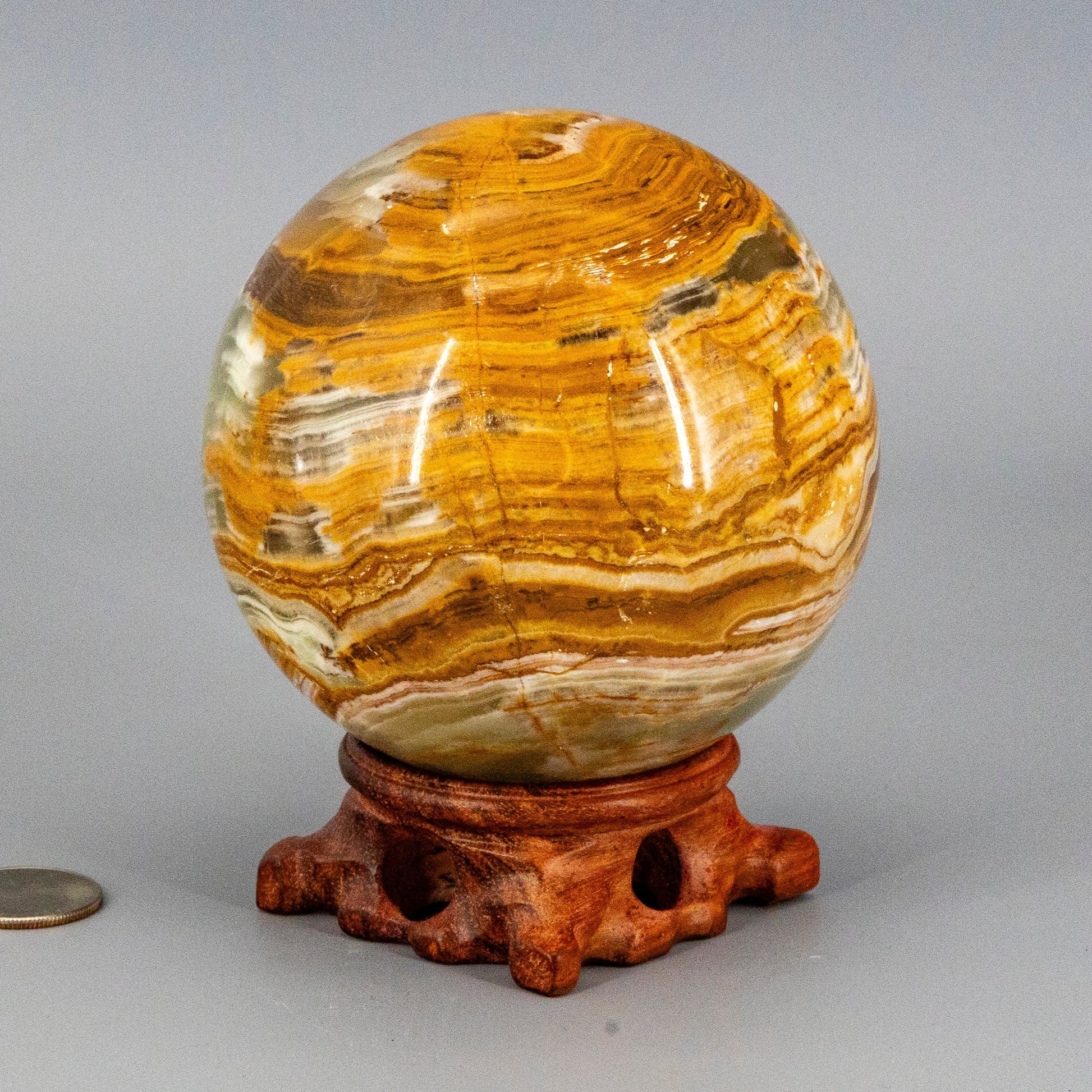 Green Onyx Sphere w/t Stand XL 100mm – Spheres