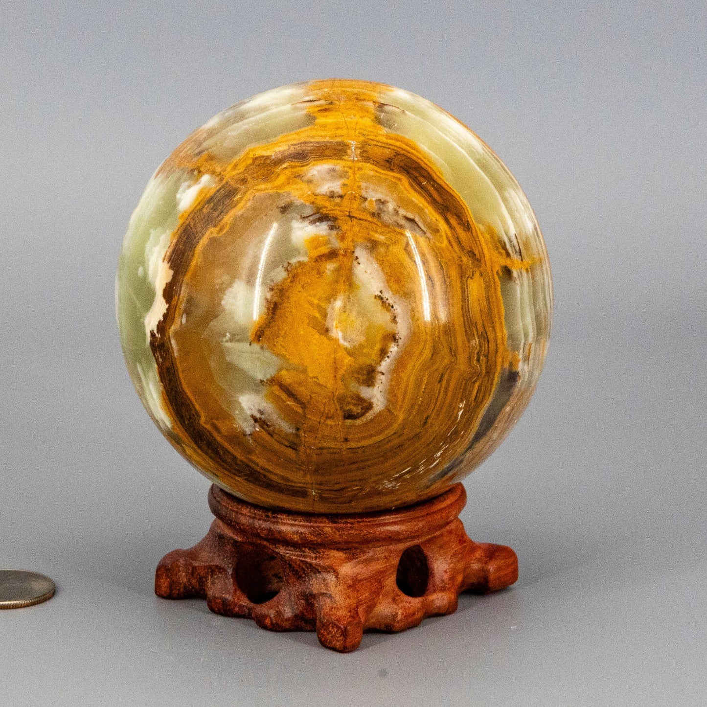 Green Onyx Sphere w/t Stand XL 100mm – Spheres