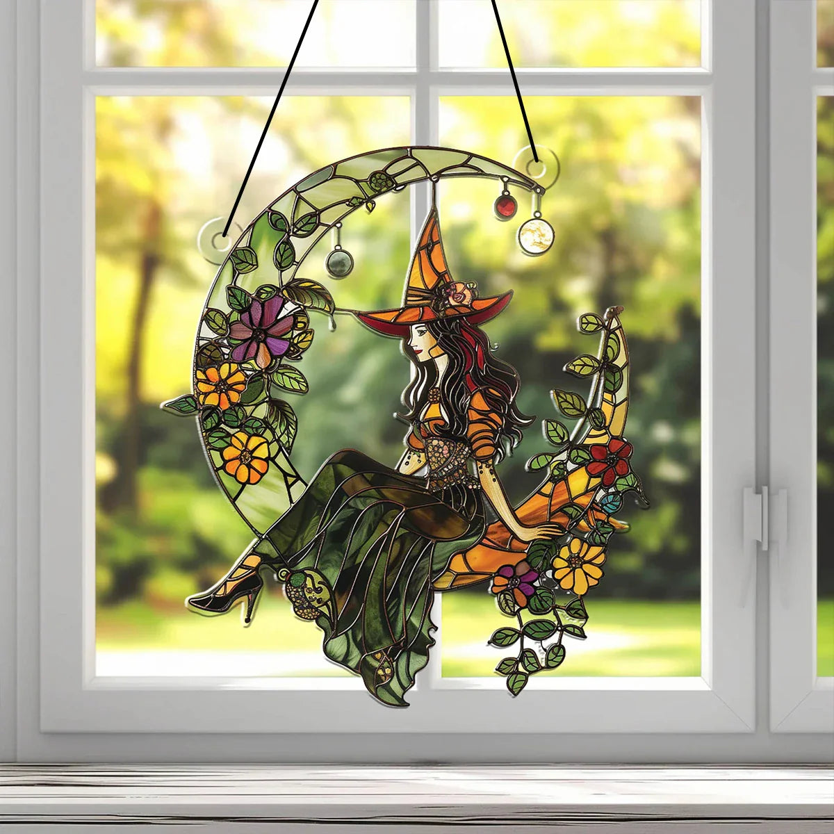 Green Witch Moon Sun Catcher