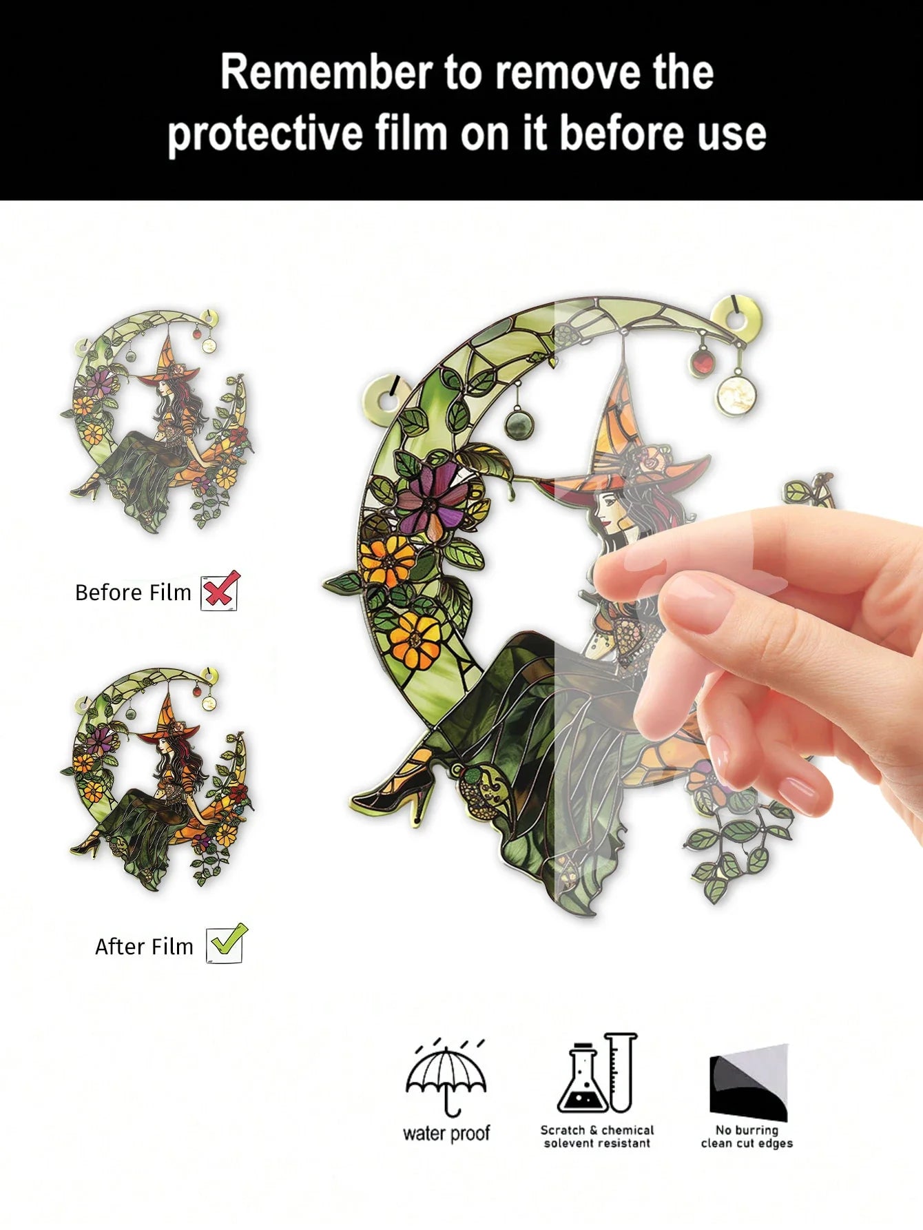 Green Witch Moon Sun Catcher