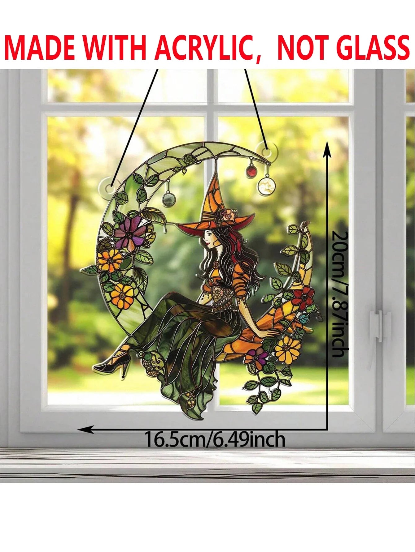 Green Witch Moon Sun Catcher