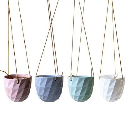 Virago Modern Hanging Planter- Grid – plant pot