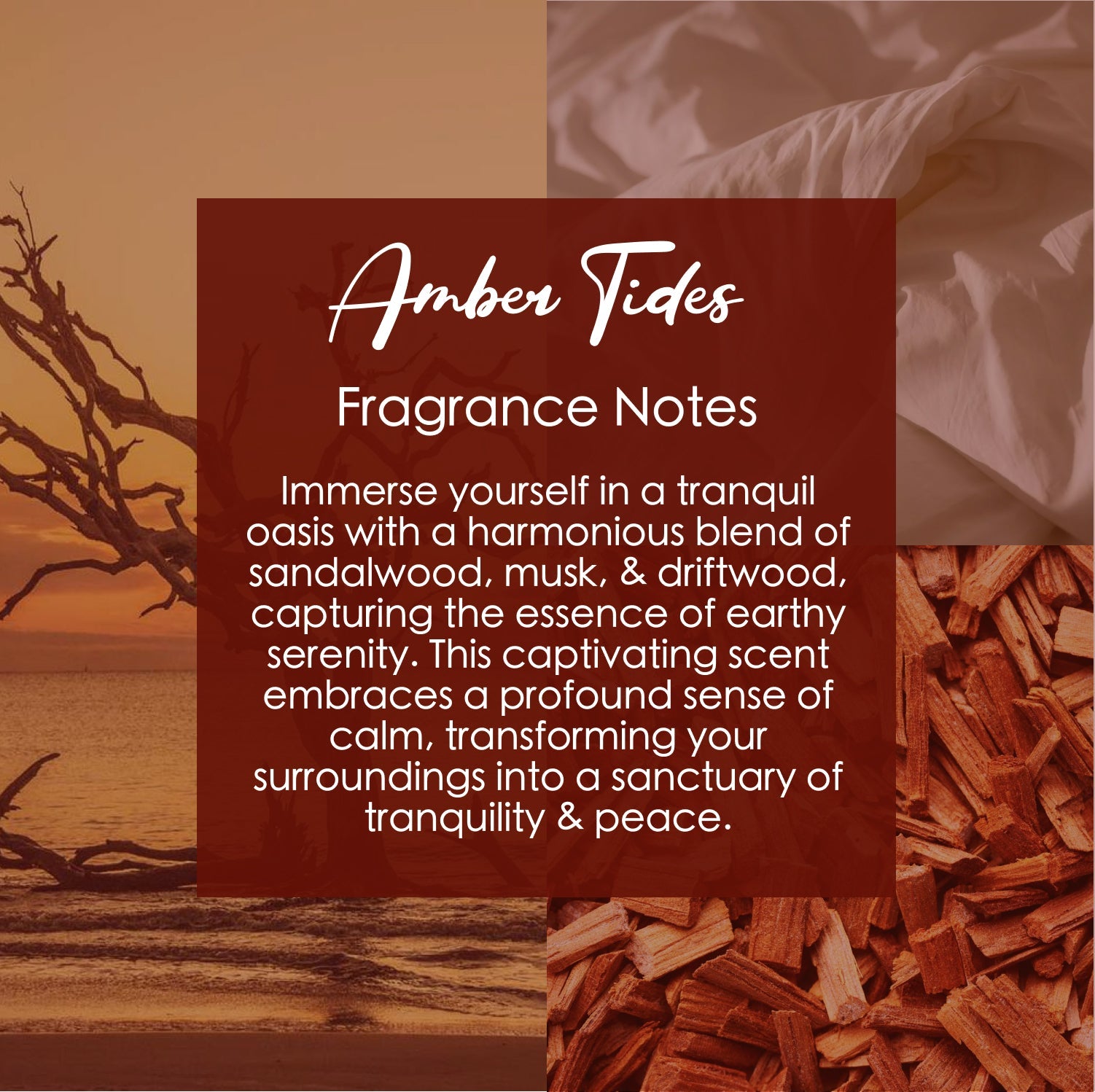 Amber Tides Crystal Candle with Kyanite | Coconut-Soy Wax Candle, 9oz – Crystal Candle