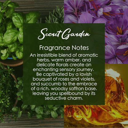 Secret Garden Crystal Candle with Green Aventurine | Coconut-Soy Wax Candle, 9oz