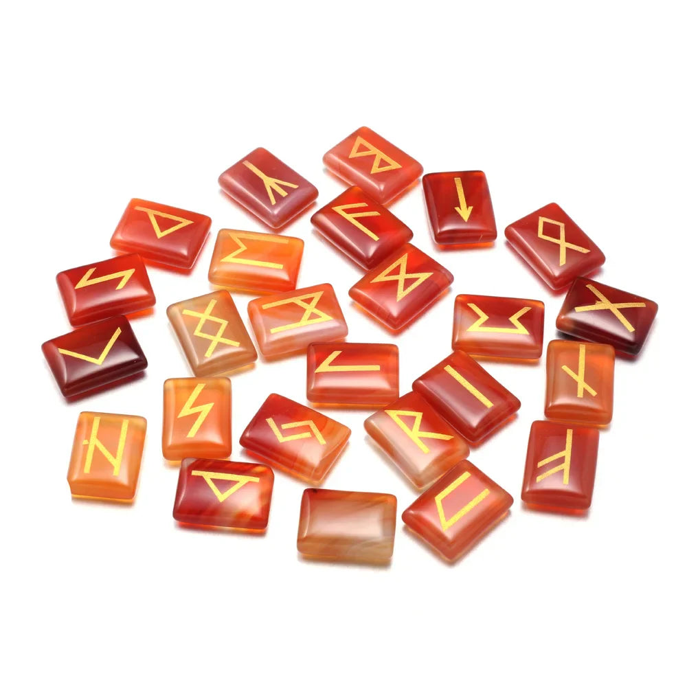 Crystal Runes – Red Agate Runes