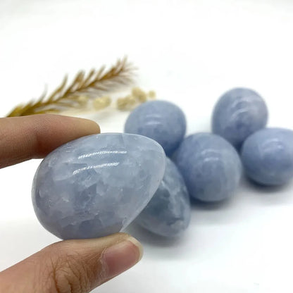 Blue Celestite Crystal Egg, with stand – Crystals