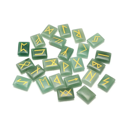 Crystal Runes – Green Aventurine Runes
