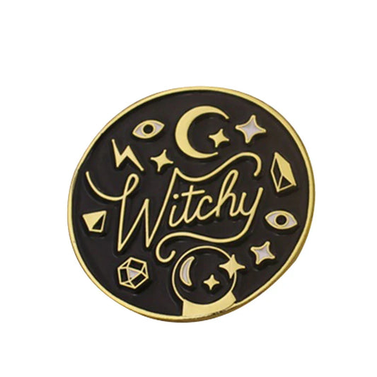 Gothic Black Moon pin