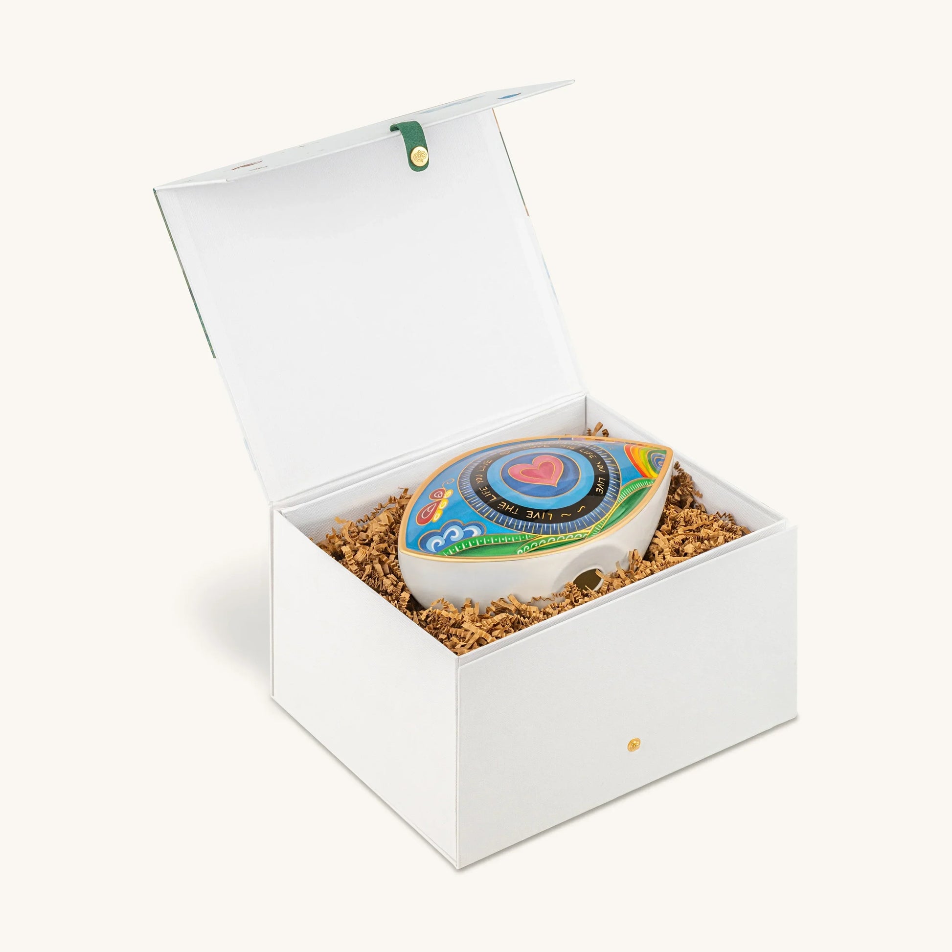 Radiant Bliss Ceramic Evil Eye Statue – Home Decor