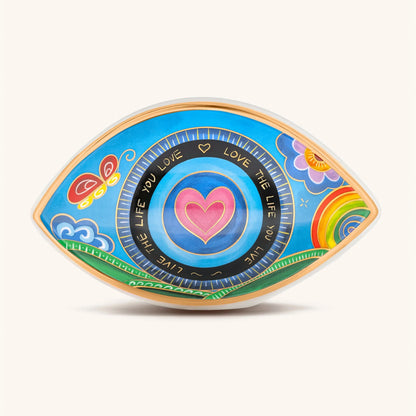 Radiant Bliss Ceramic Evil Eye Statue – Home Decor
