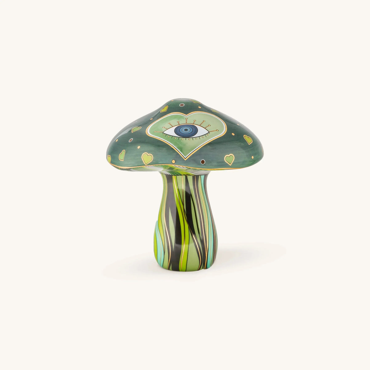 Loving Earth - Evil Eye Heart Mushroom Statue – Home Decor