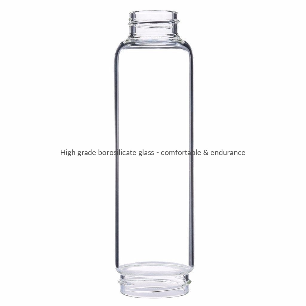 Crystal Infused Glass Water Bottle – 550ml