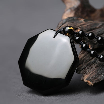 Black Obsidian Yin Yang Necklace Pendant – Necklaces
