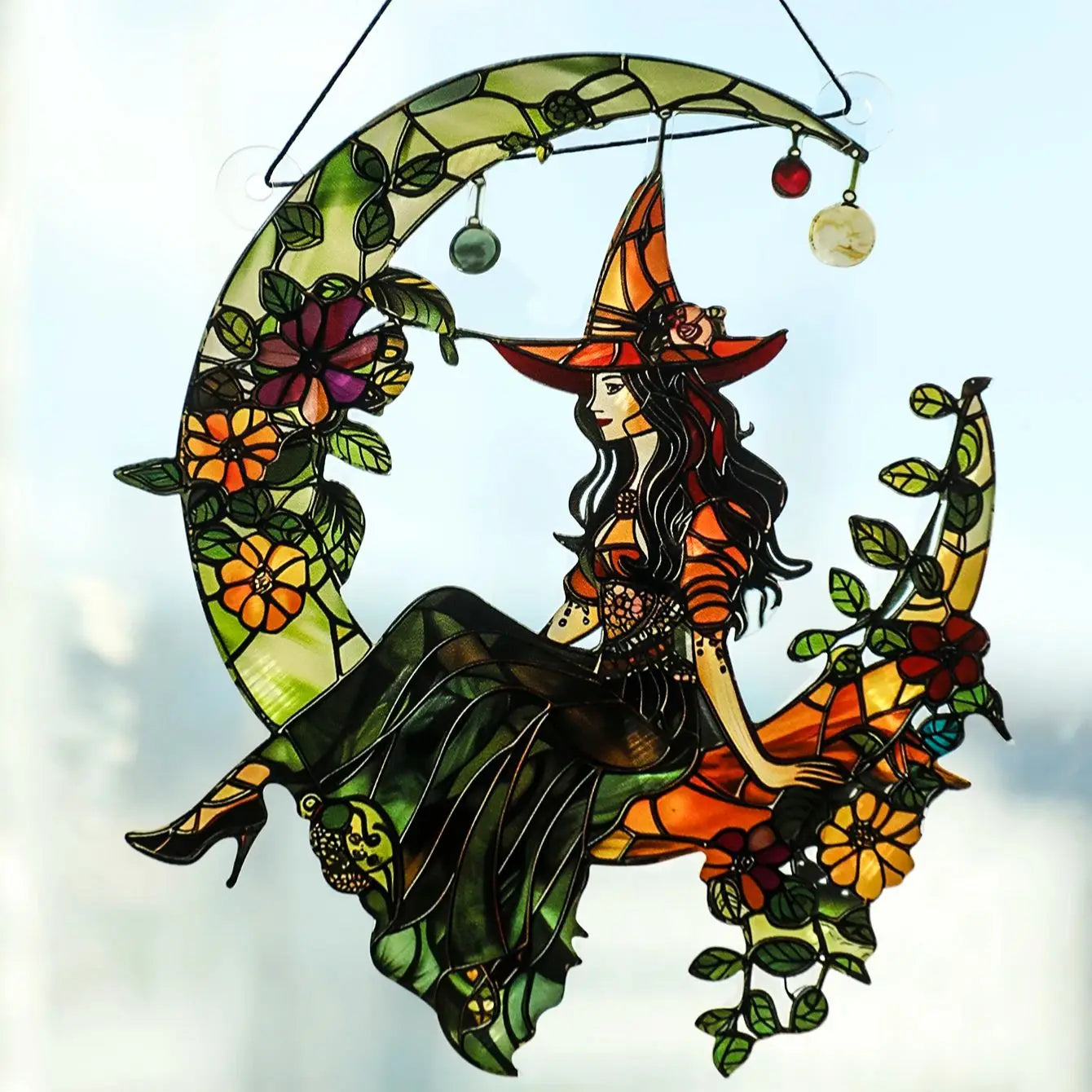 Green Witch Moon Sun Catcher