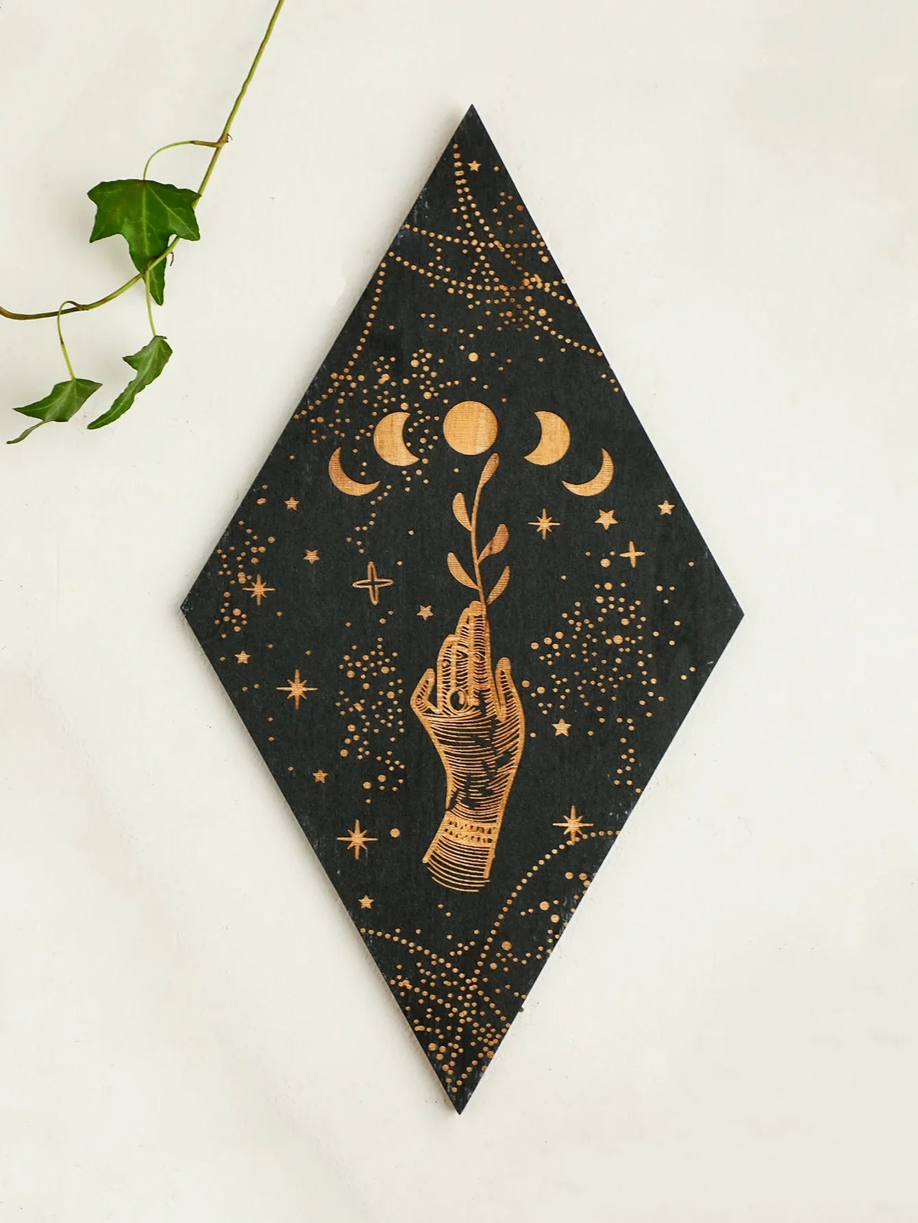 Moon Phase Wall Plaques – Hand 1 PC home decor