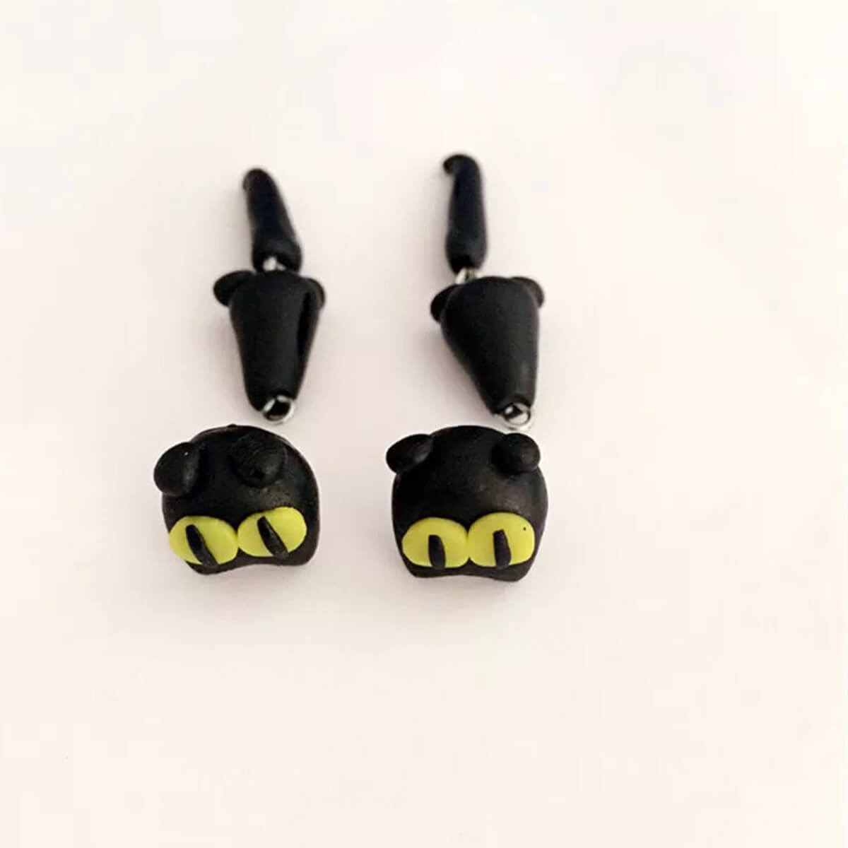 HANDMADE CAT EARRINGS (PAIR) –