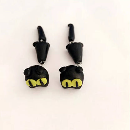 HANDMADE CAT EARRINGS (PAIR) –