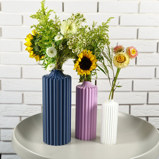 Haute Top Floral Vase – Modern Vase for Flowers, Mother’s Day Gift, Aesthetic Home Decor, 3 Sizes, Bold Colors, Unique Vase for Living Room – Vases