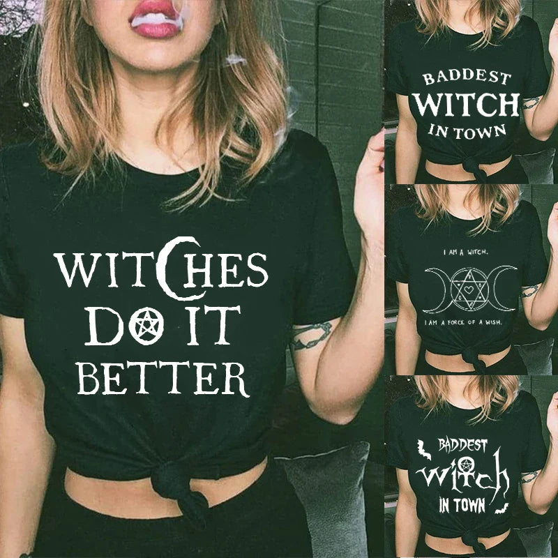 Witchy Quotes Crop Top T-Shirts