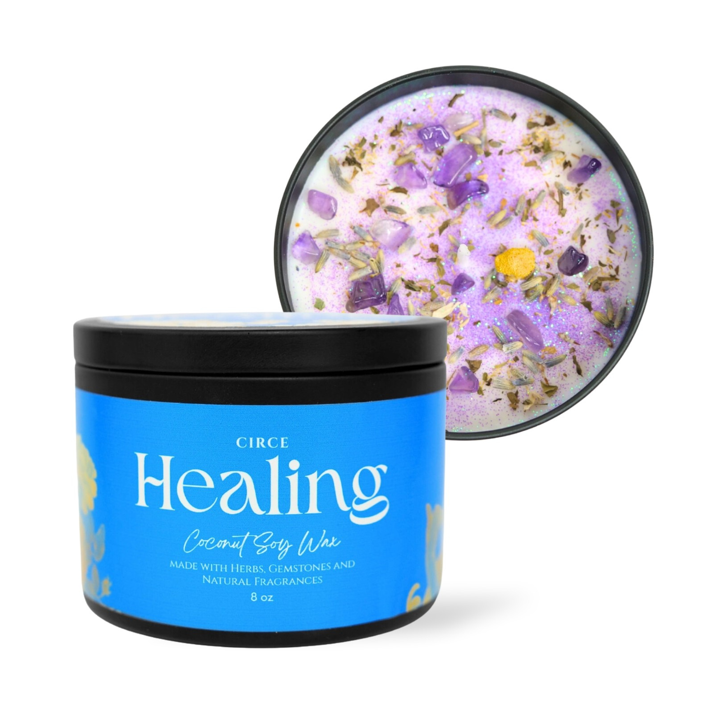 Healing Ritual Candle — 8‑oz Recovery & Wellness Candle –