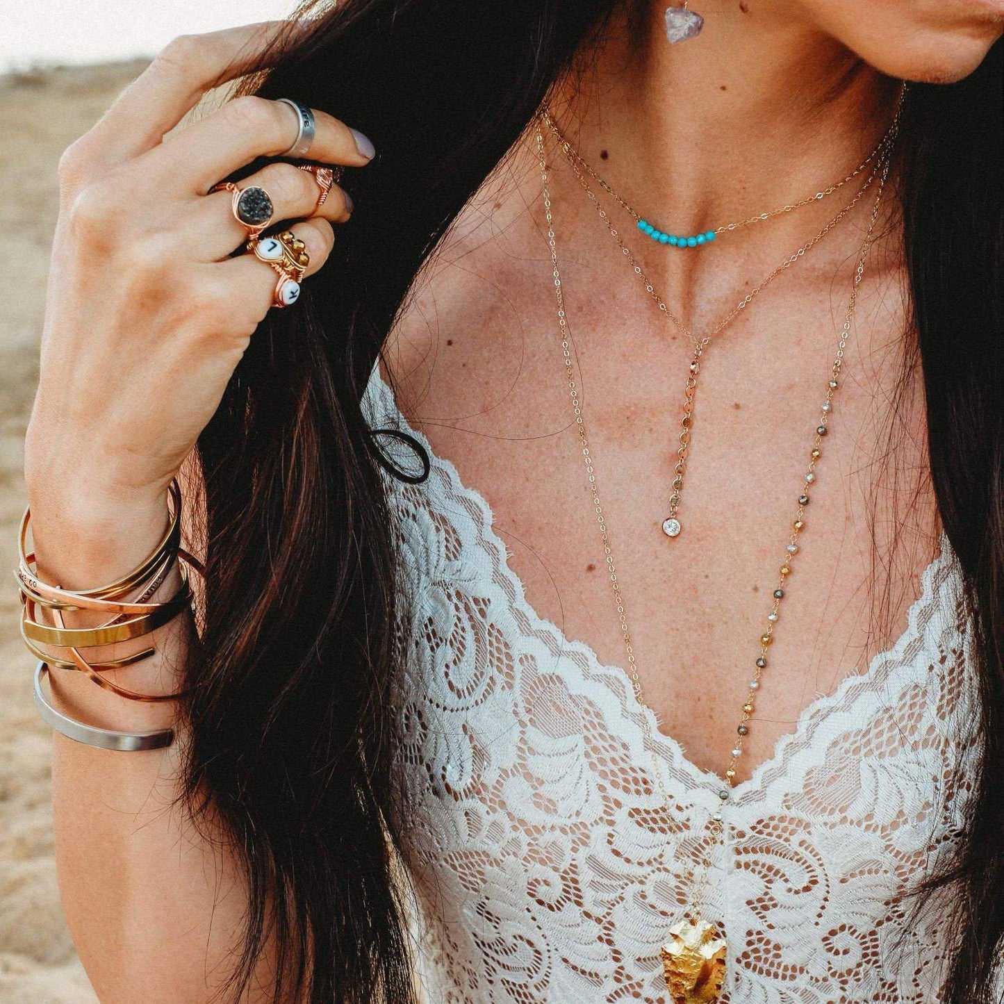 Herkimer Diamond Wire Wrapped Ring – Handmade Quartz Crystal Jewelry