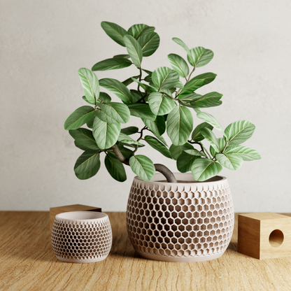 Honeycomb Planter – Navy Blue Planter