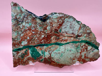 Malachite Azurite Slab - 7"x5"x0.3"