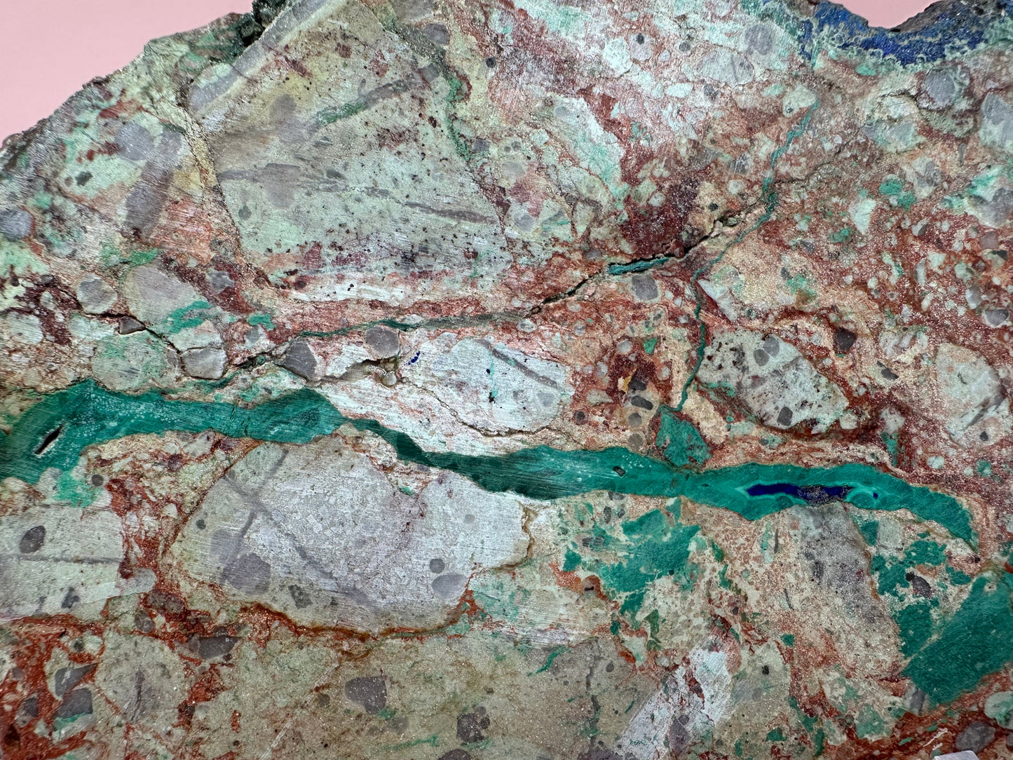 Malachite Azurite Slab - 7"x5"x0.3"