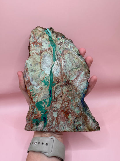 Malachite Azurite Slab - 7"x5"x0.3"