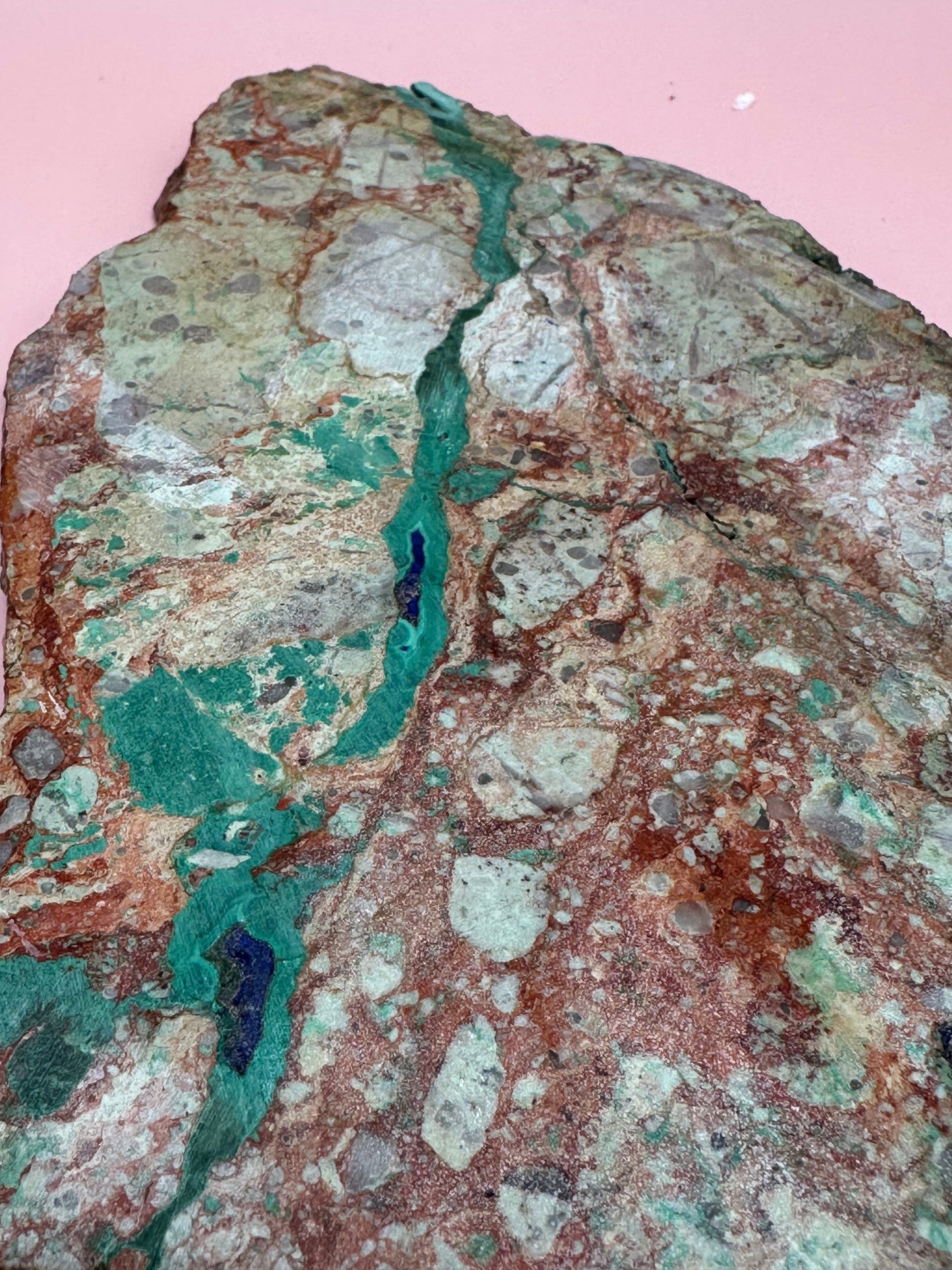 Malachite Azurite Slab - 7"x5"x0.3"