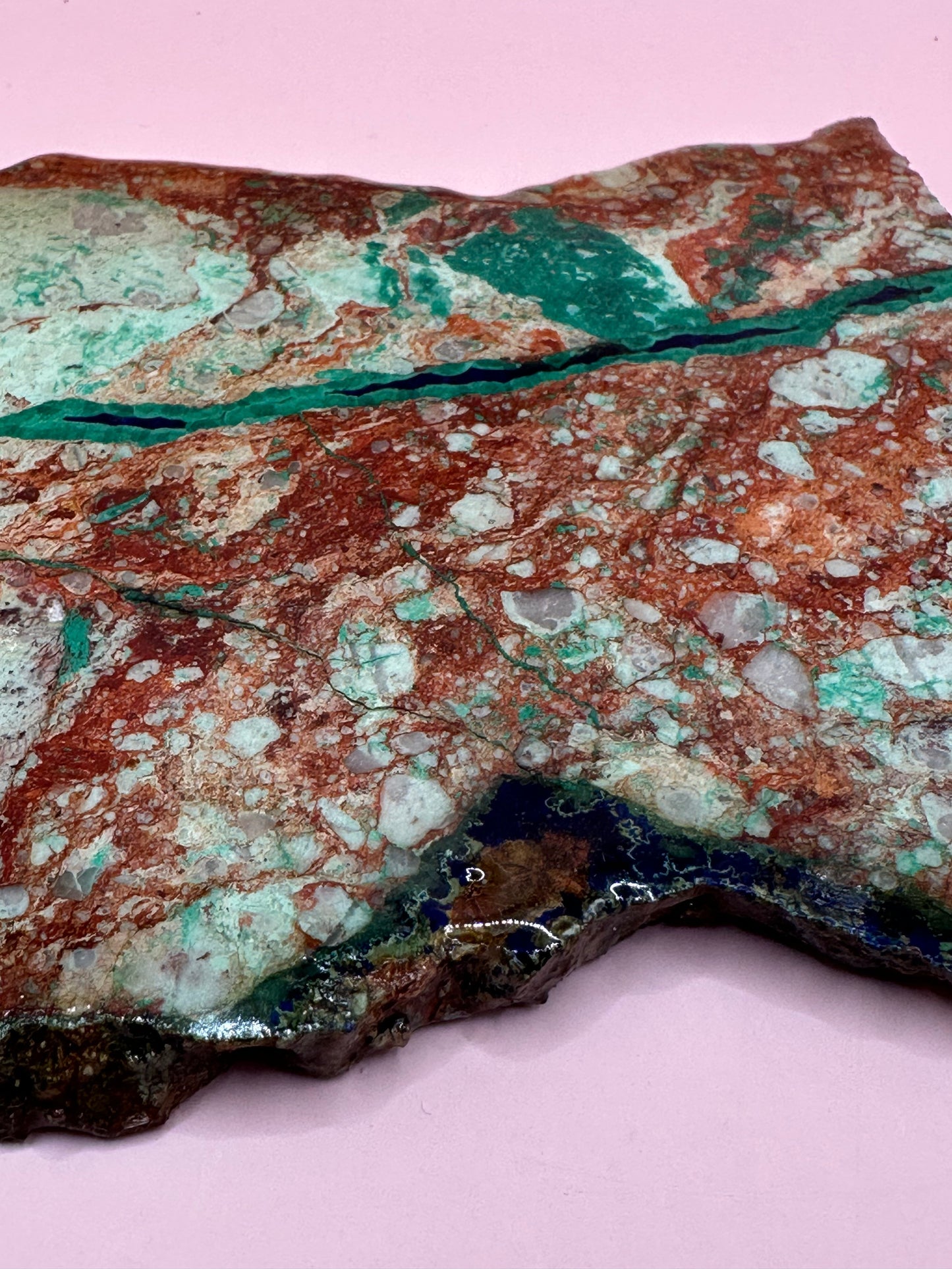 Malachite Azurite Slab - 7"x5"x0.3"