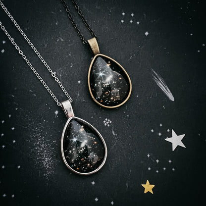 Deep Field Drops in Cosmic Ocean Teardrop Necklace – Necklace
