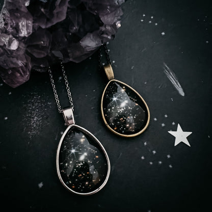 Deep Field Drops in Cosmic Ocean Teardrop Necklace – Necklace