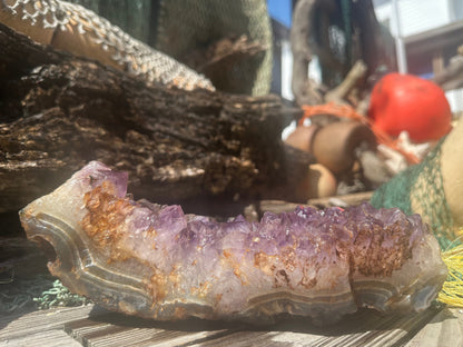 Natural Amethyst Cluster Crystal Specimen-Raw Purple Quartz Geode (9x3.4x3.8) – rocks and fossils