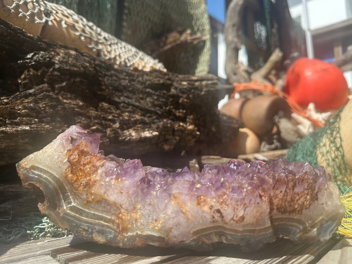 Natural Amethyst Cluster Crystal Specimen-Raw Purple Quartz Geode (9x3.4x3.8) – rocks and fossils