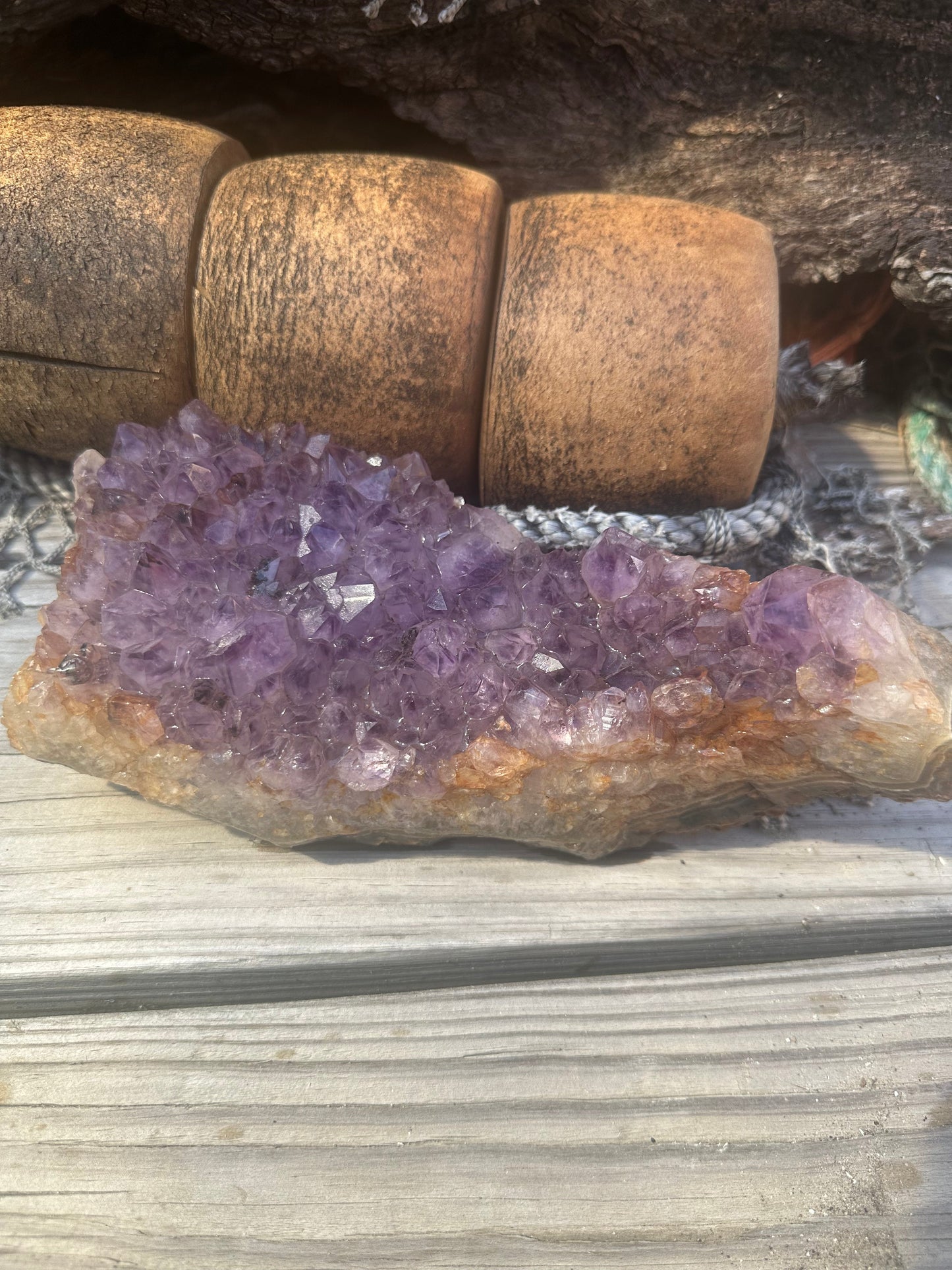 Natural Amethyst Cluster Crystal Specimen-Raw Purple Quartz Geode (9x3.4x3.8) – rocks and fossils