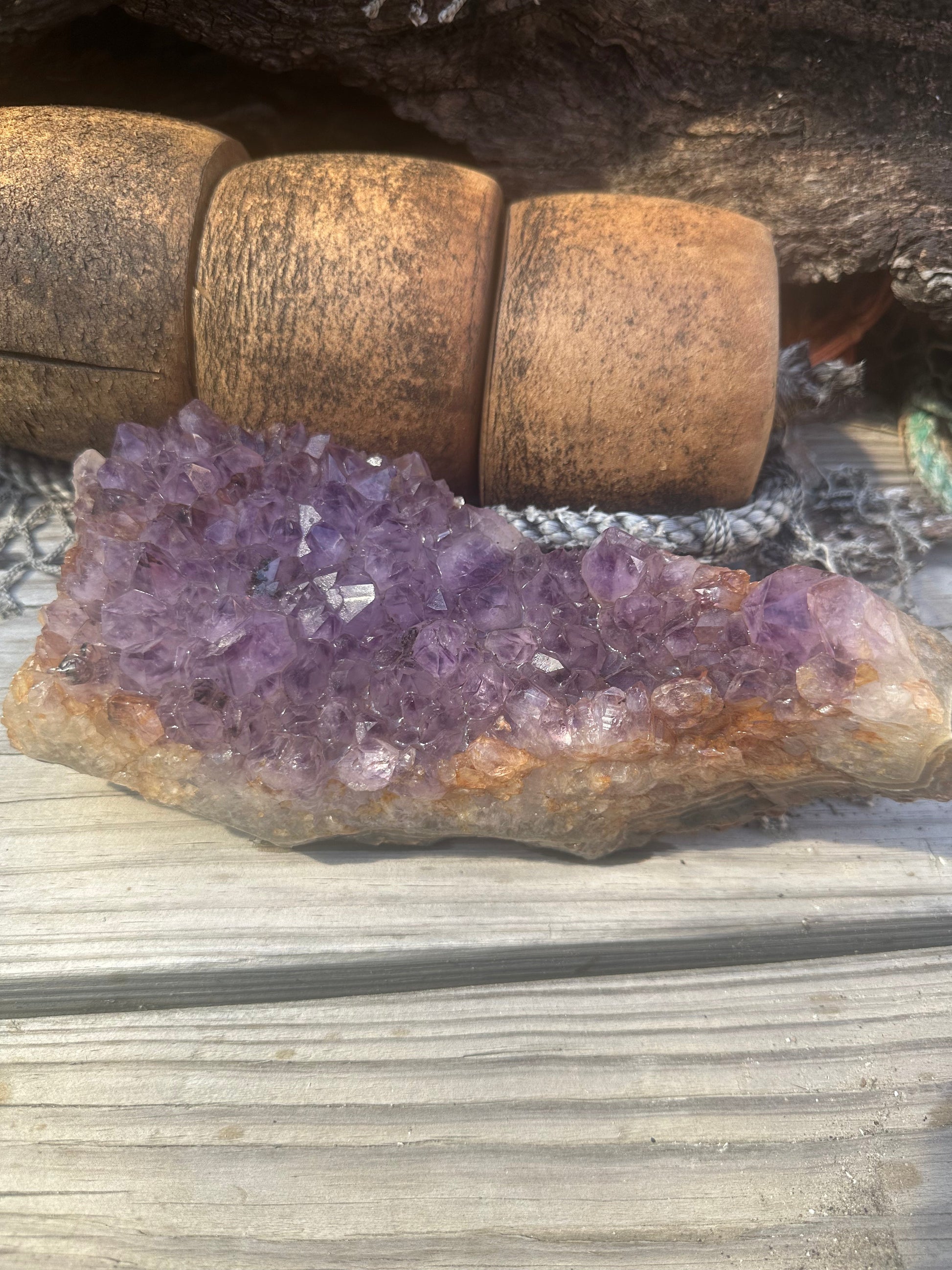 Natural Amethyst Cluster Crystal Specimen-Raw Purple Quartz Geode (9x3.4x3.8) – rocks and fossils
