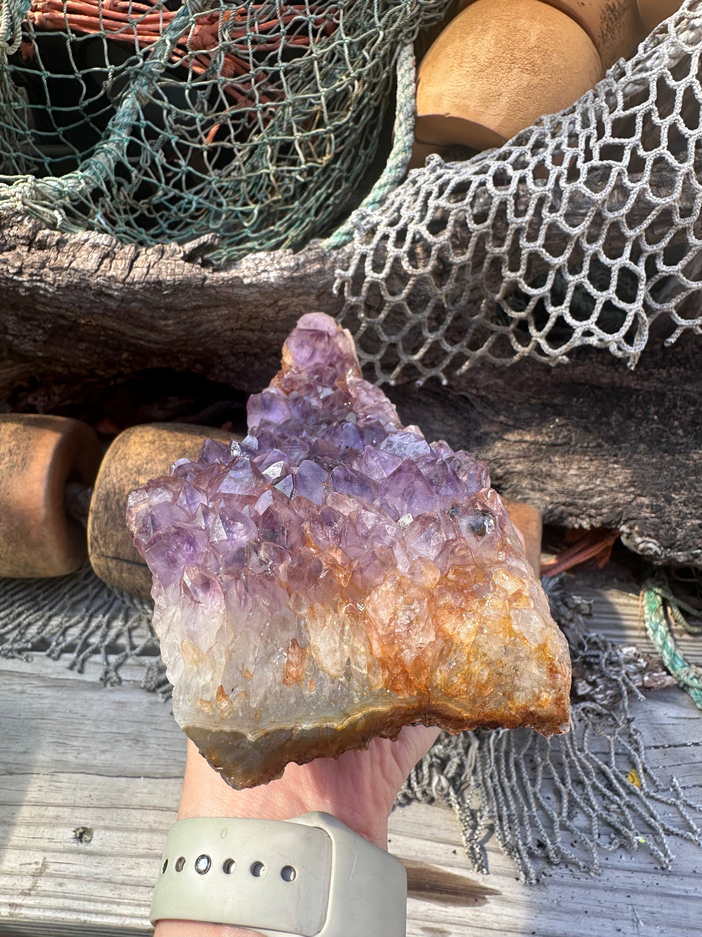 Natural Amethyst Cluster Crystal Specimen-Raw Purple Quartz Geode (9x3.4x3.8) – rocks and fossils