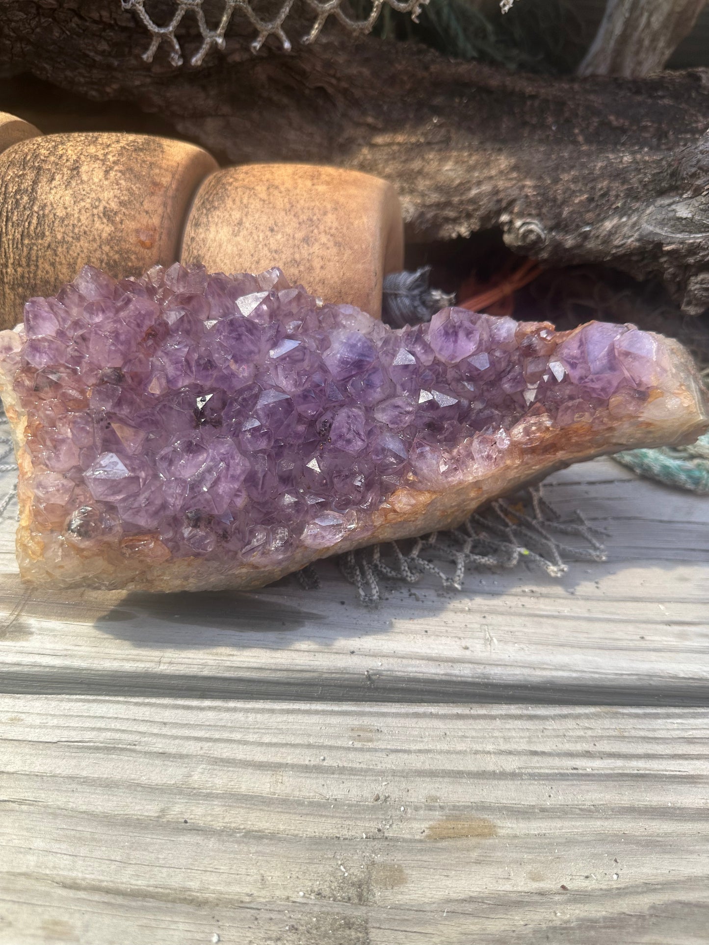 Natural Amethyst Cluster Crystal Specimen-Raw Purple Quartz Geode (9x3.4x3.8) – rocks and fossils