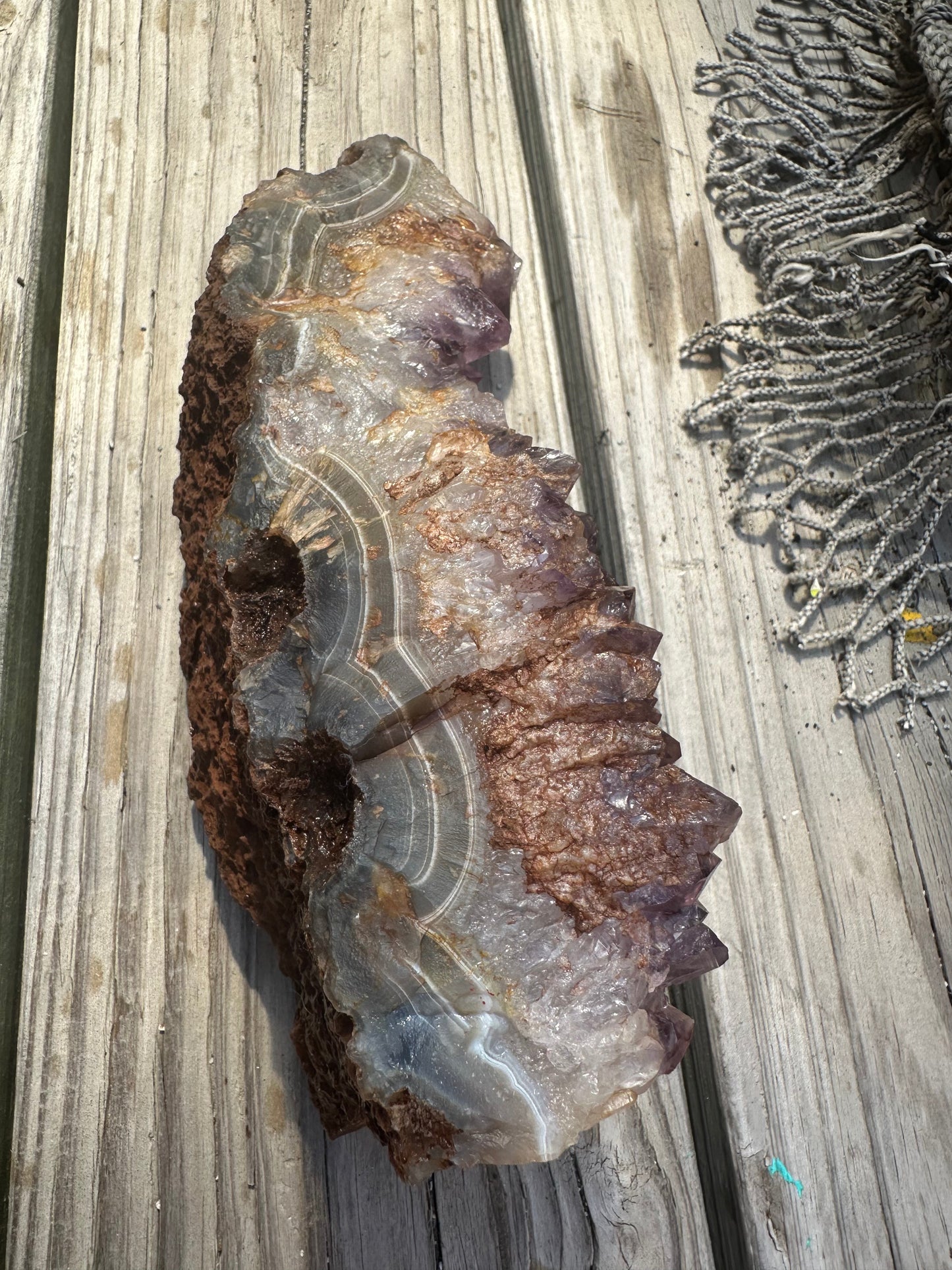 Natural Amethyst Cluster Crystal Specimen-Raw Purple Quartz Geode (9x3.4x3.8) – rocks and fossils