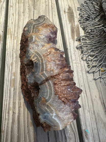 Natural Amethyst Cluster Crystal Specimen-Raw Purple Quartz Geode (9x3.4x3.8) – rocks and fossils