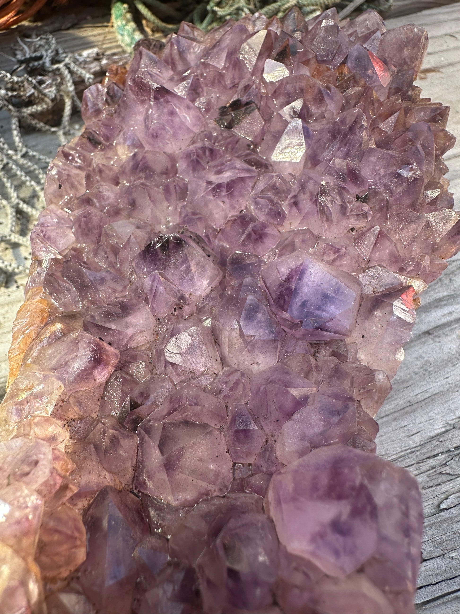 Natural Amethyst Cluster Crystal Specimen-Raw Purple Quartz Geode (9x3.4x3.8) – rocks and fossils