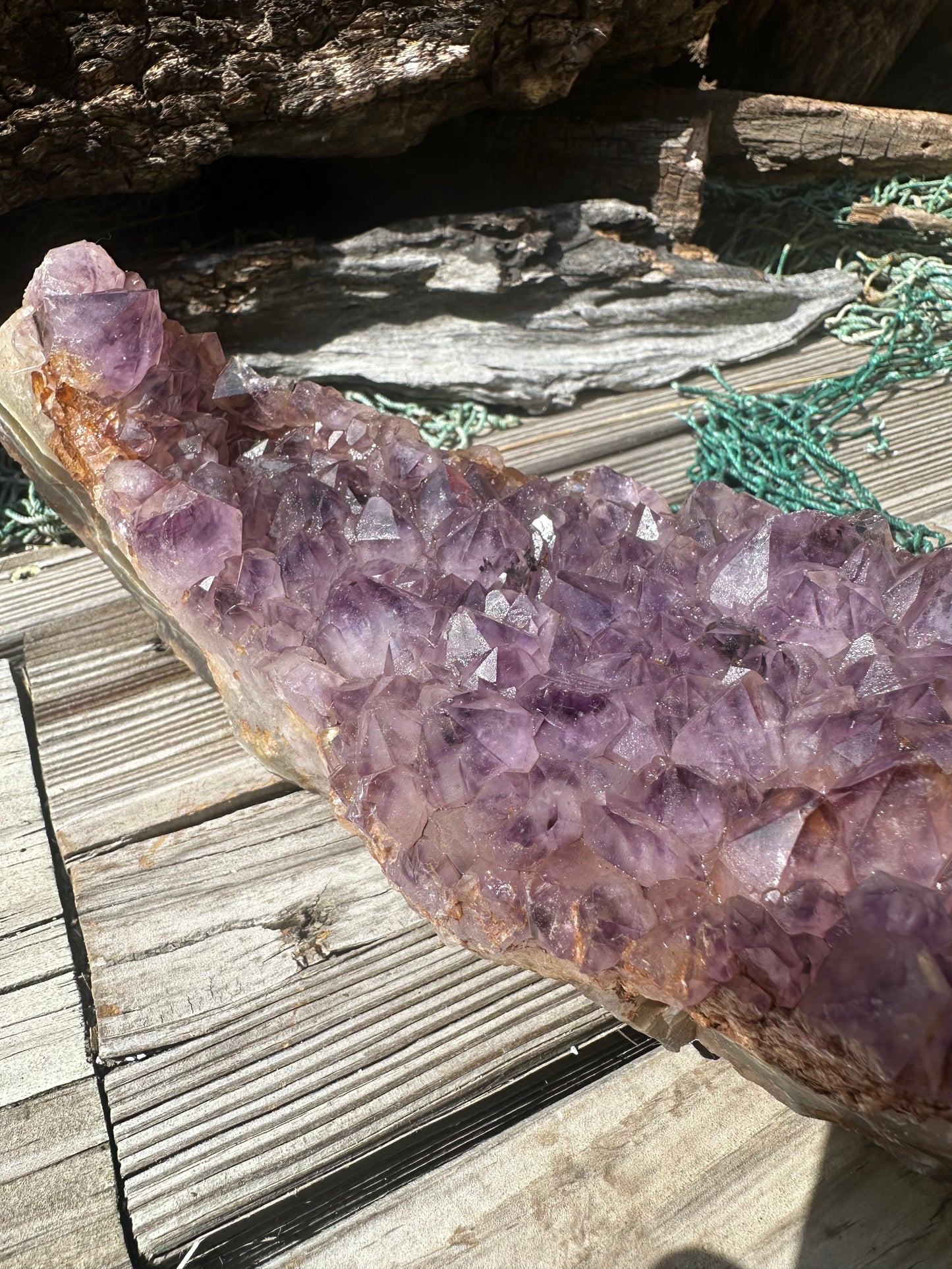 Natural Amethyst Cluster Crystal Specimen-Raw Purple Quartz Geode (9x3.4x3.8) – rocks and fossils