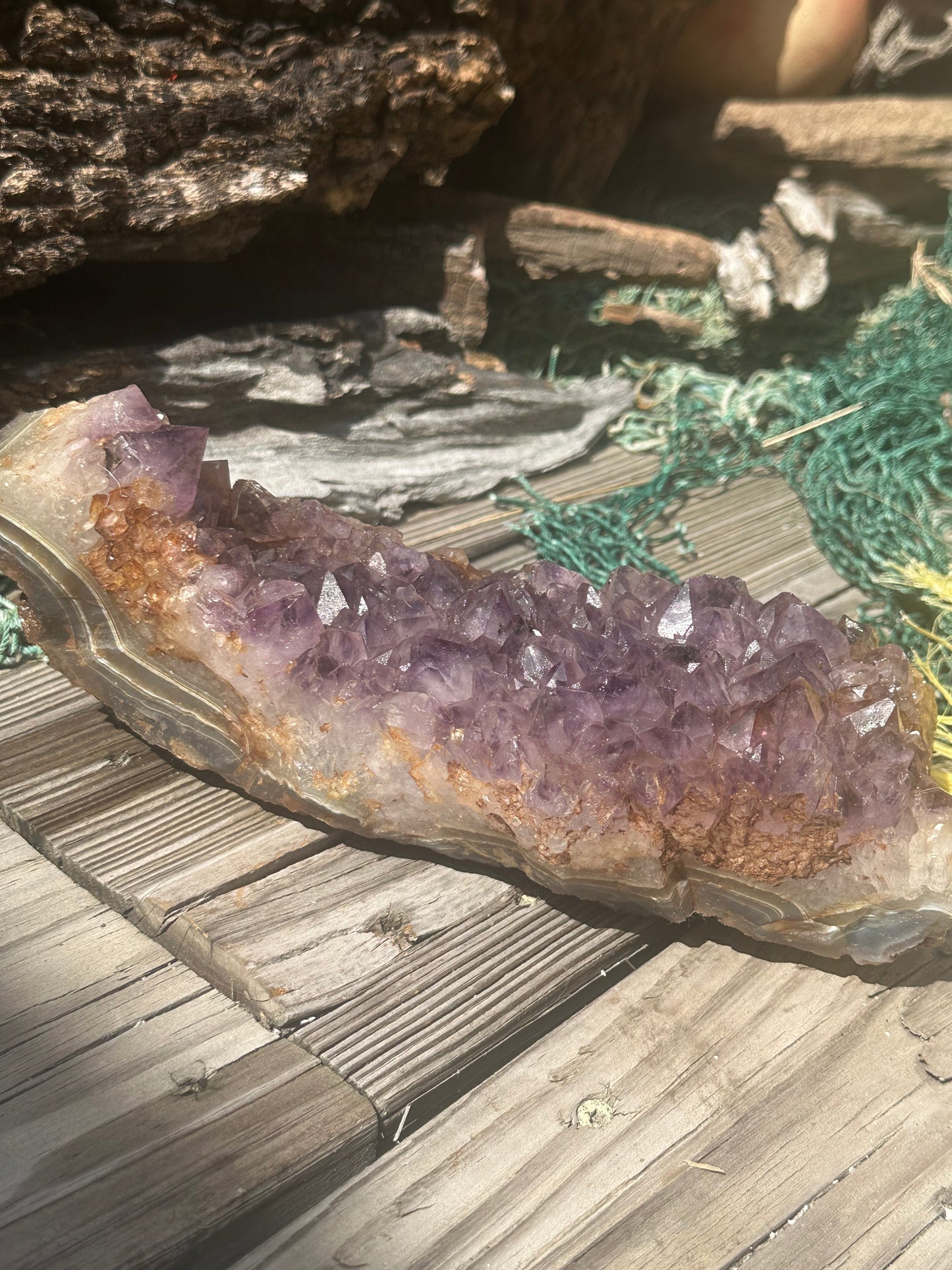 Natural Amethyst Cluster Crystal Specimen-Raw Purple Quartz Geode (9x3.4x3.8) – rocks and fossils