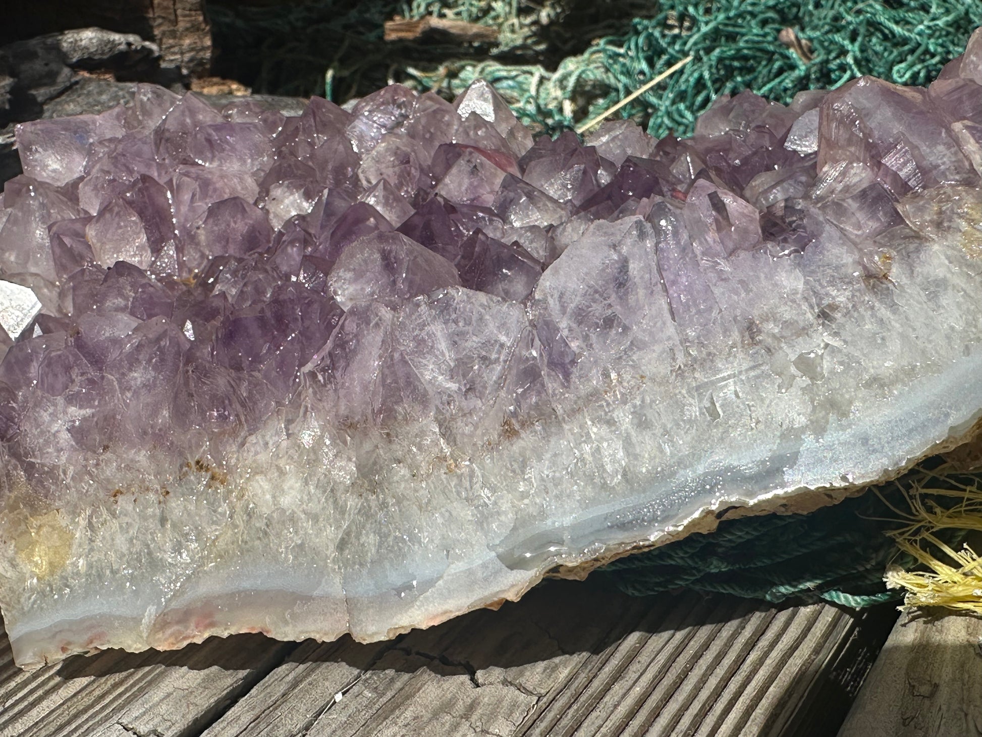 Natural Amethyst Cluster Crystal Specimen-Raw Purple Quartz Geode (7.9x4.7x2.3) – rocks and fossils