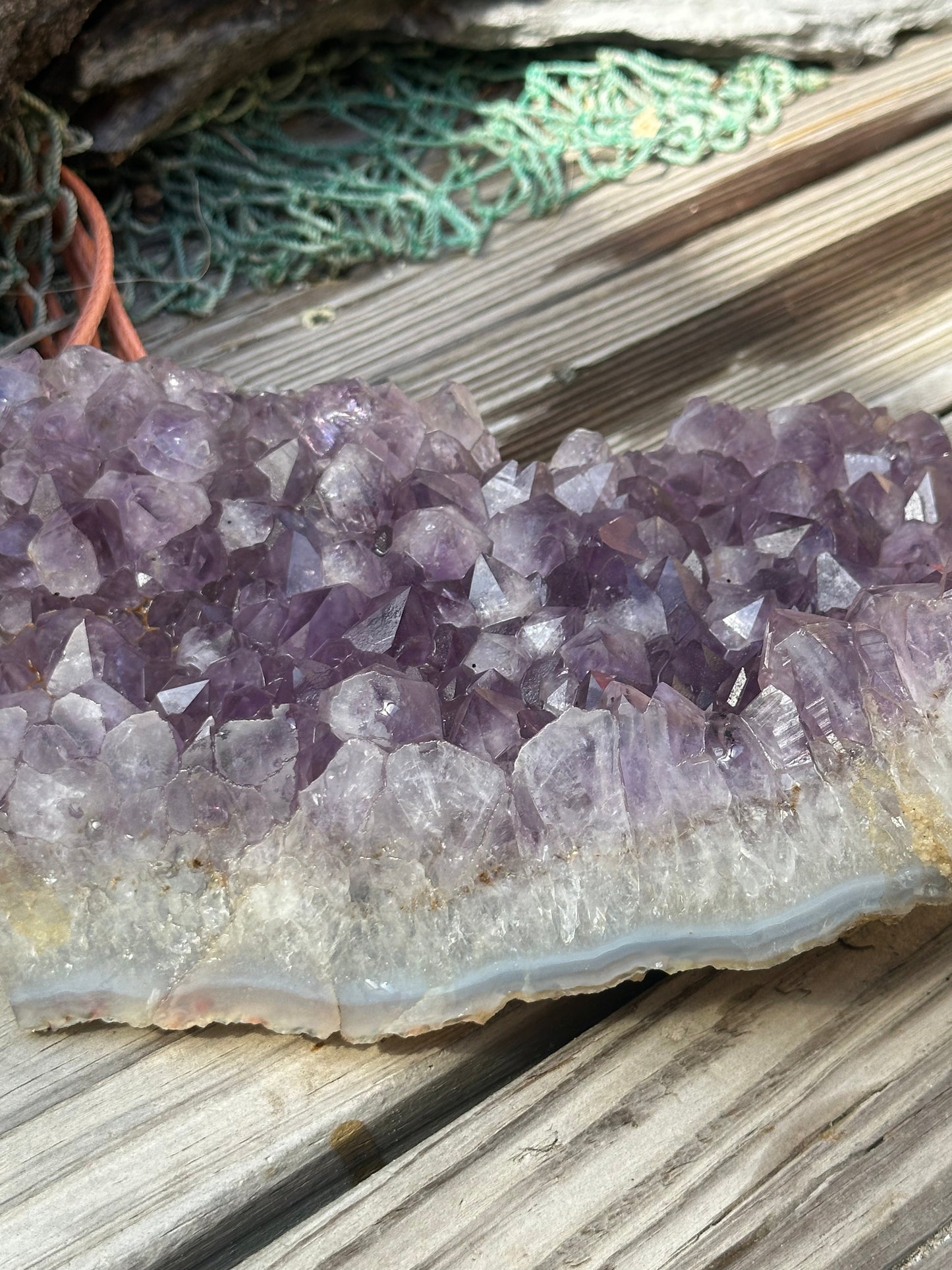 Natural Amethyst Cluster Crystal Specimen-Raw Purple Quartz Geode (7.9x4.7x2.3) – rocks and fossils
