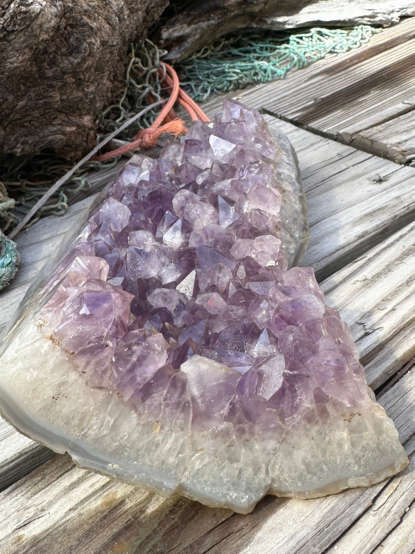 Natural Amethyst Cluster Crystal Specimen-Raw Purple Quartz Geode (7.9x4.7x2.3) – rocks and fossils