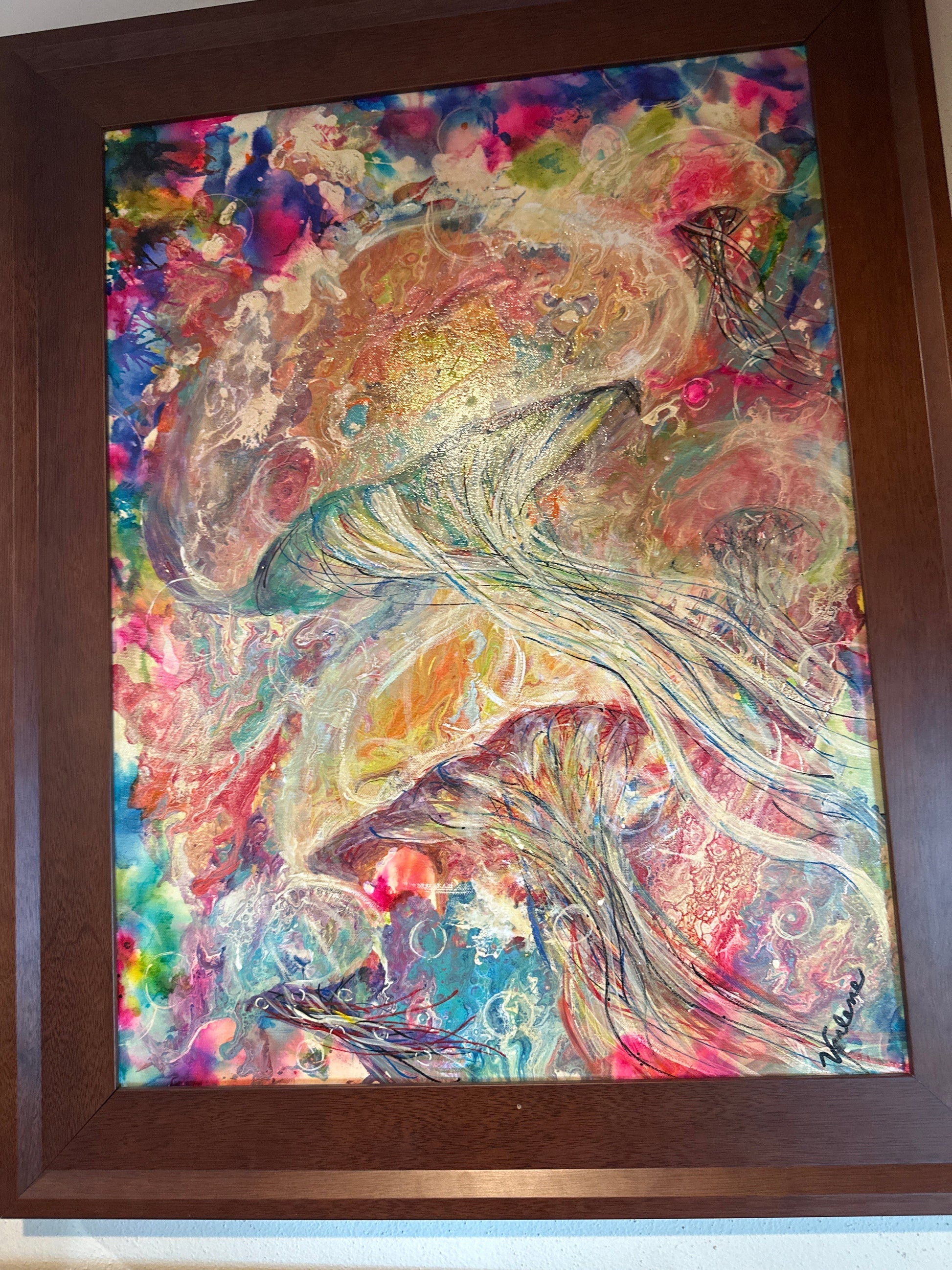 Verlene Beckwith – “I Spy Jellyfish” Acrylic Pour Painting –